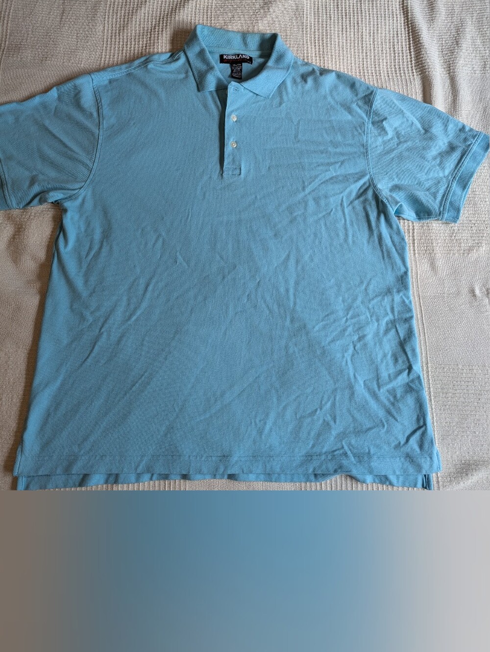 Kirkland Signature Men's Light Blue Polo Shirt